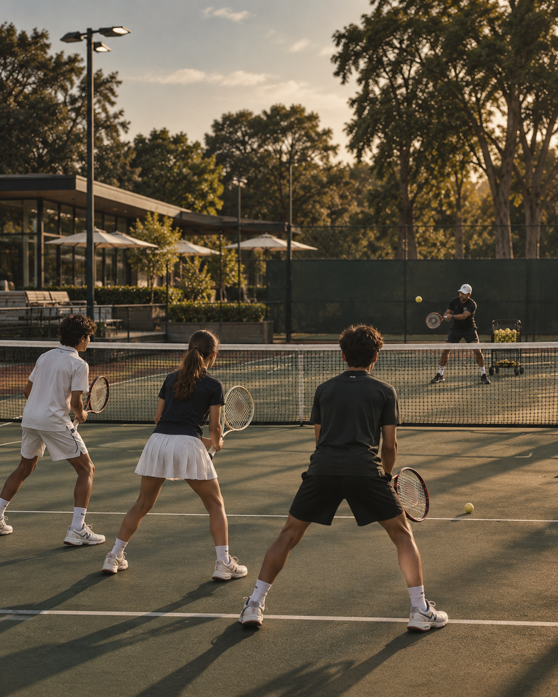 Juniors tennis training
